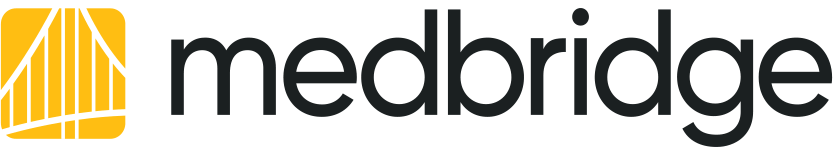 MedBridge logo with a yellow and white icon and "medbridge" in bold black lowercase letters.